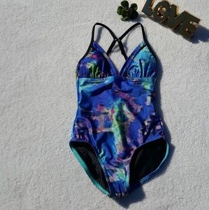 EUC Speedo Techno Tribe Clip Straps 1 piece sz S